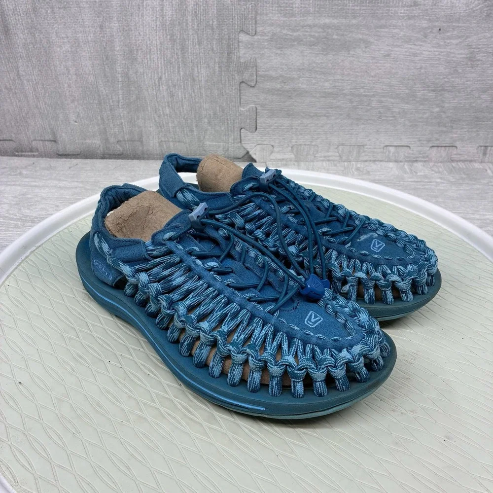 Keen Uneek Sandals Mens 8.5 Blue Braided Cord Hybrid Outdoor Shoes 1013242